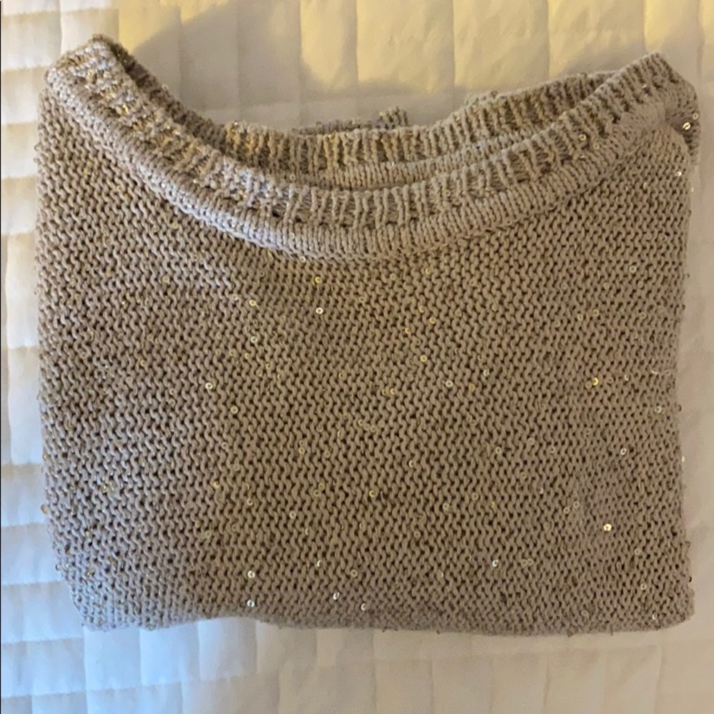 gold sequins sweater